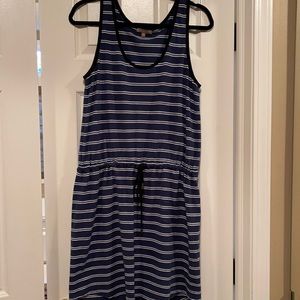 Lilla P striped navy’s no white tank dress size M